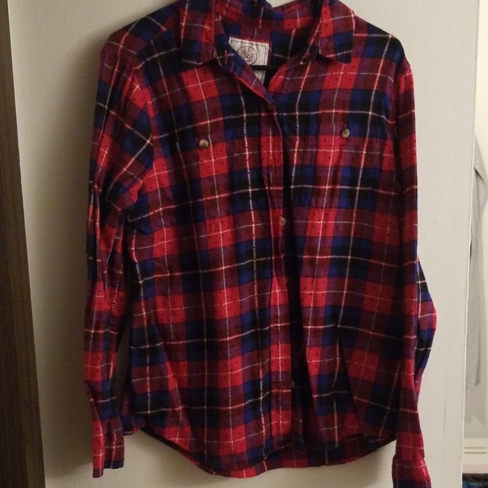 Red and blue flannel